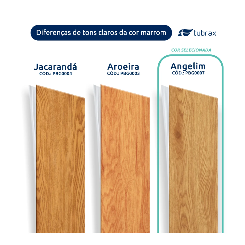 Piso Vinílico Autocolante Amadeirado Régua M² Angelim Tubrax Angelim