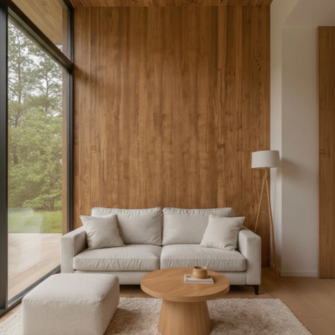 Revestimento Madeira Carvalho 5mm · Fibra de carbono de bambu